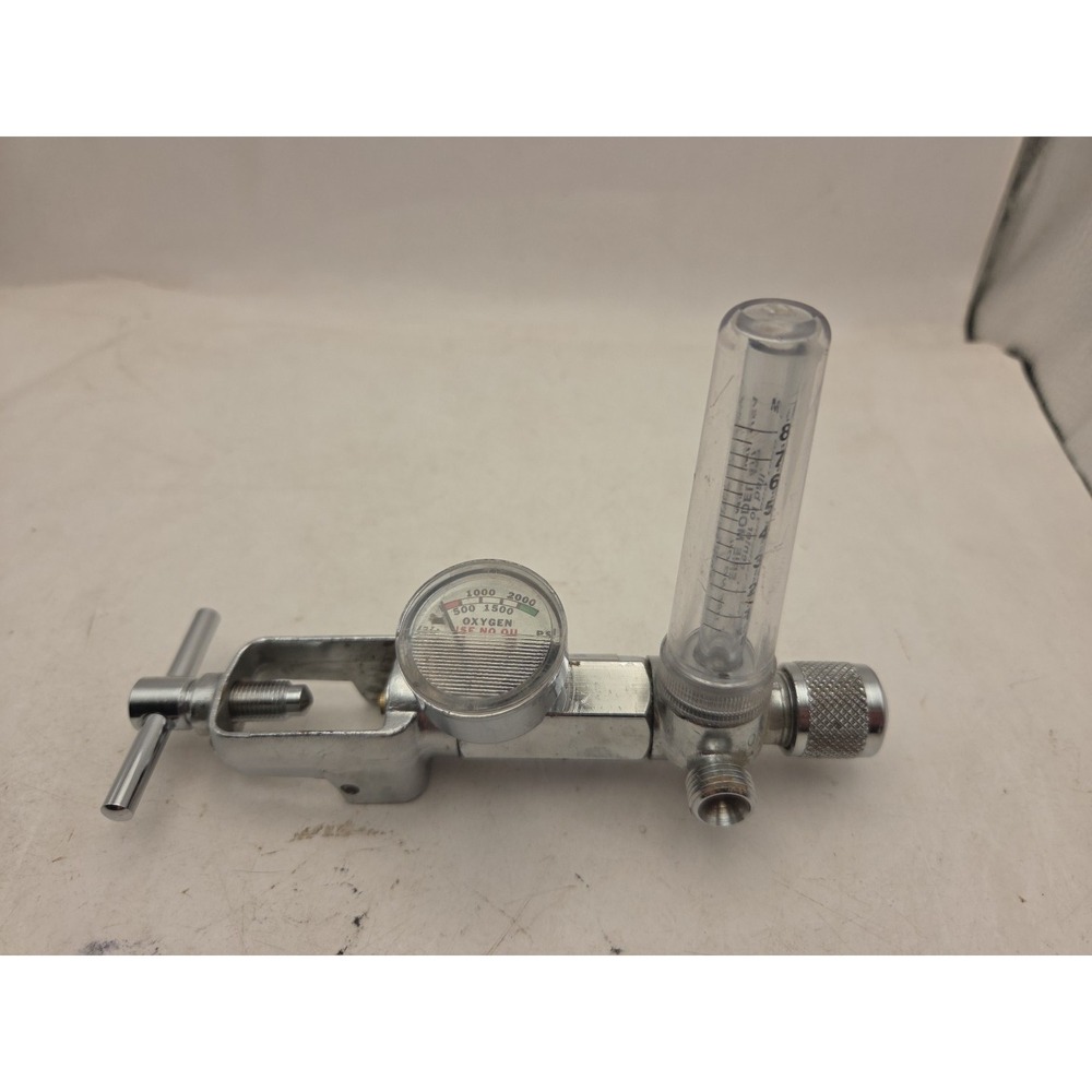 Erie Model 477 Oxygen Flow Meter Regulator - Tested and Working